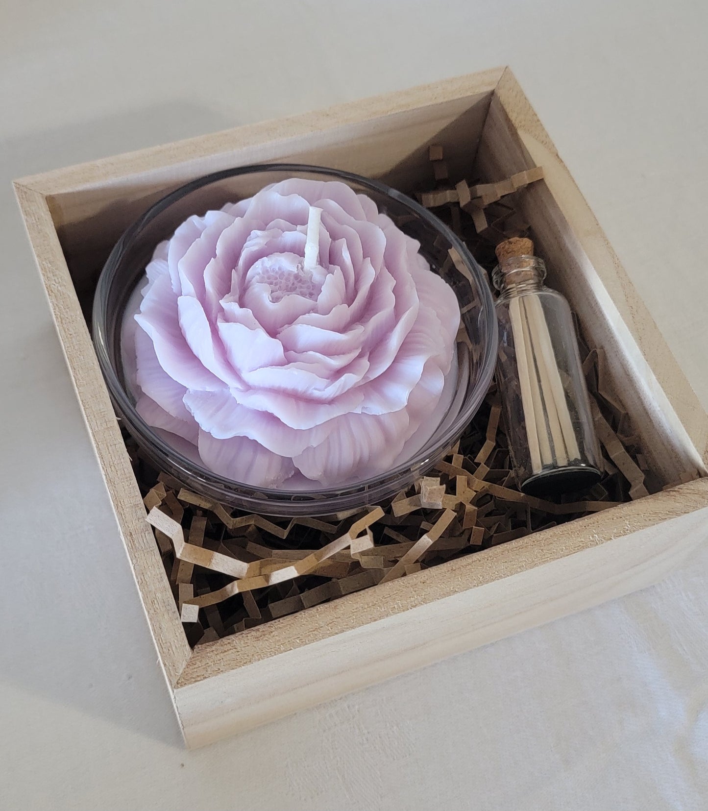 Peony Flower Candle Gift Box
