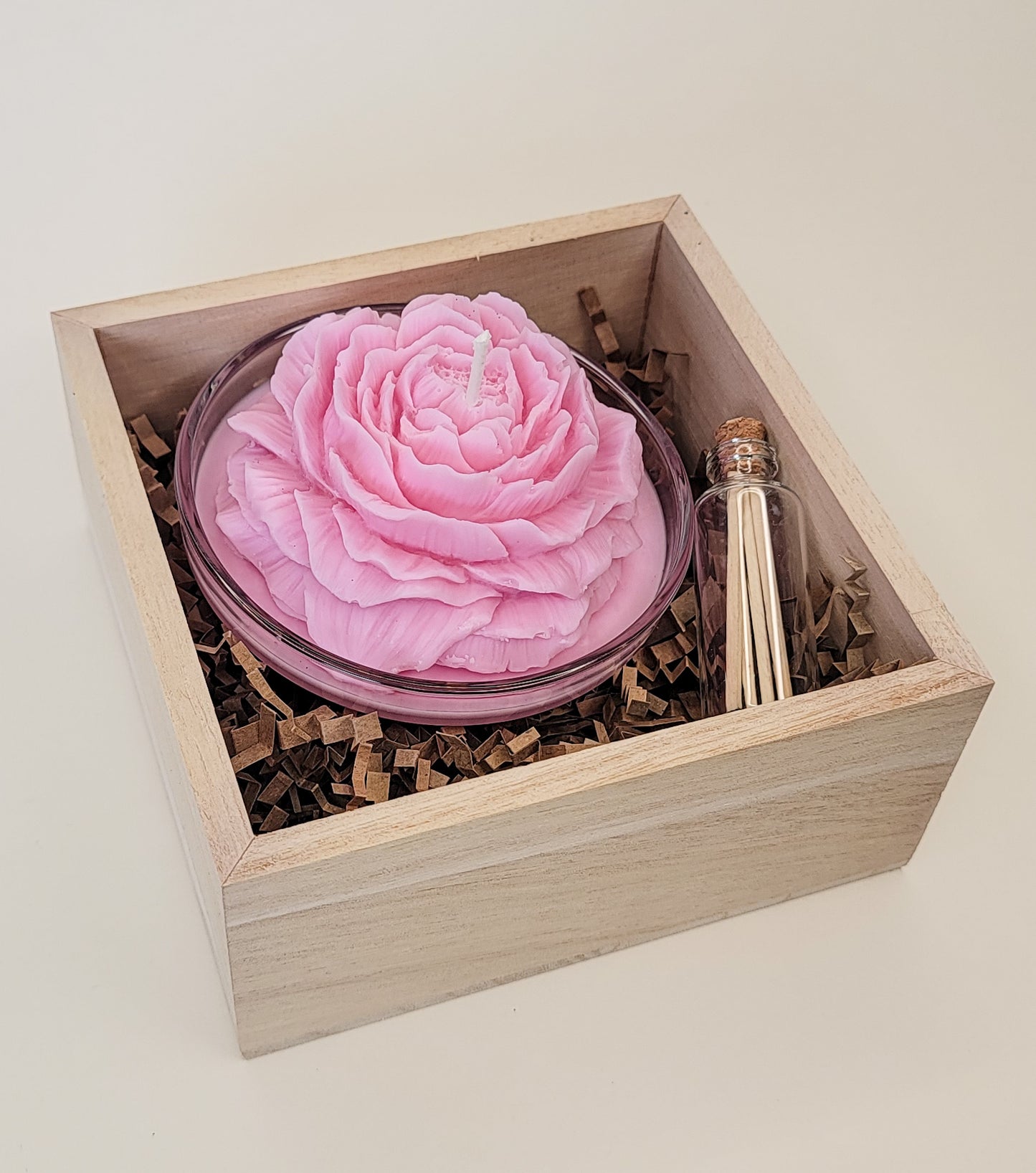 Peony Flower Candle Gift Box