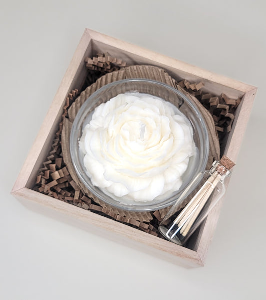 Peony Flower Candle Gift Box