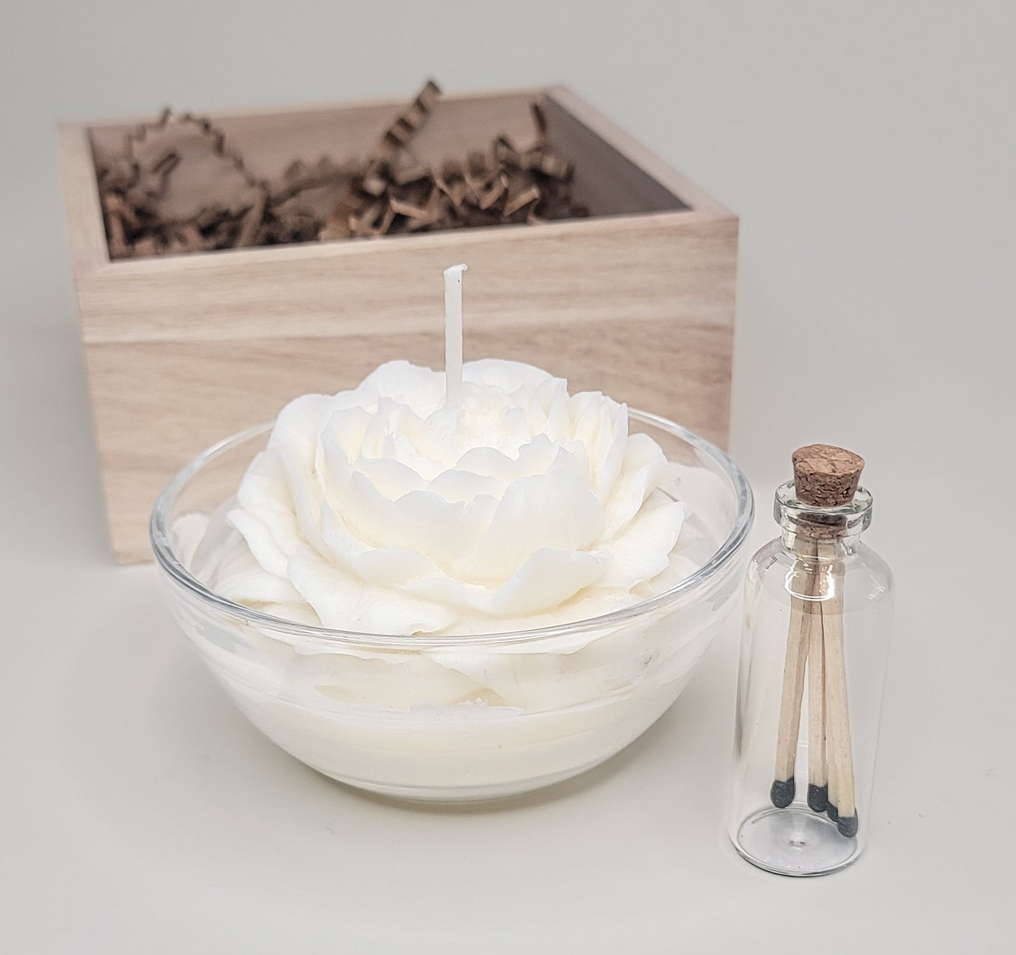 Peony Flower Candle Gift Box